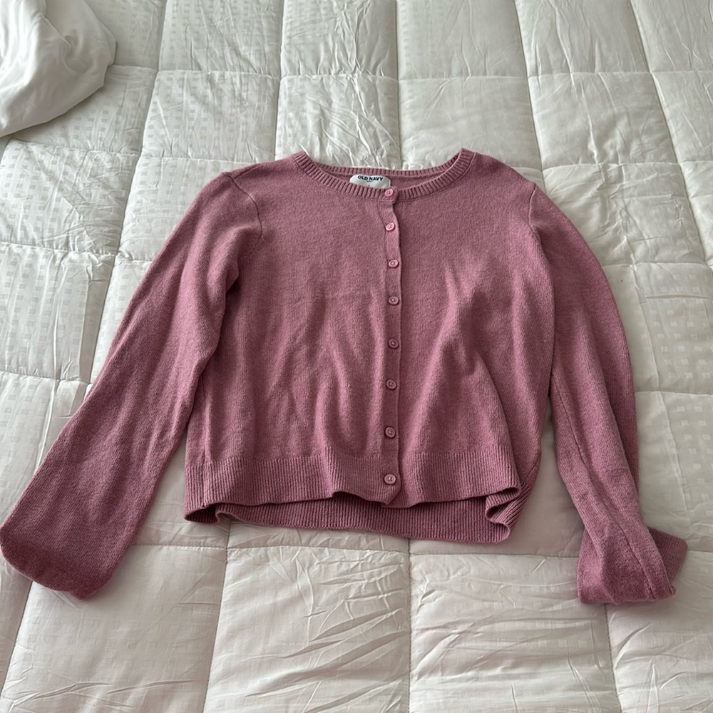 Pink button cardigan